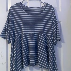 True Craft- Blue and white striped top